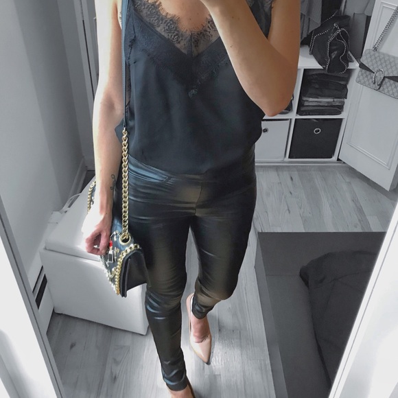 Coated High Waisted Jeggings - Picture 2 of 7